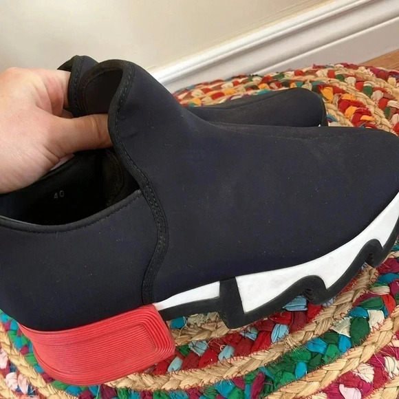 Iri black white red  platform track sneakers - Picture 2 of 8